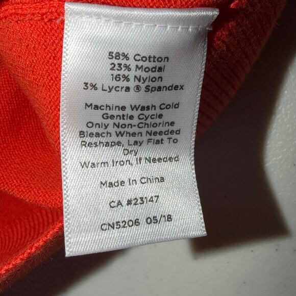 Talbots Petites Womens XL Burnt Orange Long Sleeve V-neck Tight Knit Sweater - Picture 3 of 6